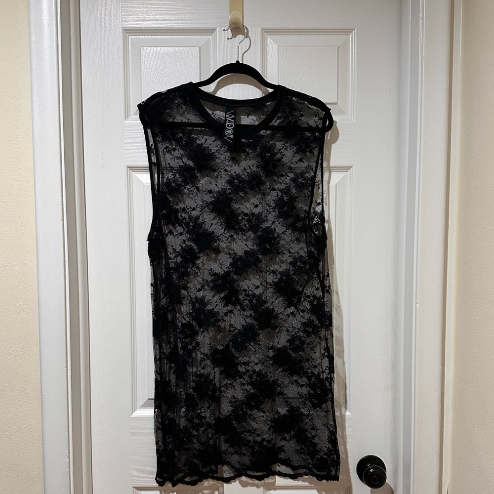 Widow brand floral lace mesh dress goth grunge festival style
